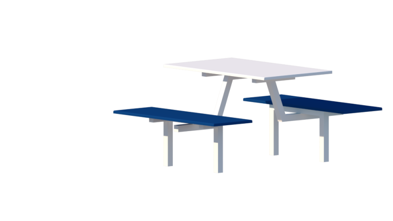 mesa fast food cub bca asientos azules