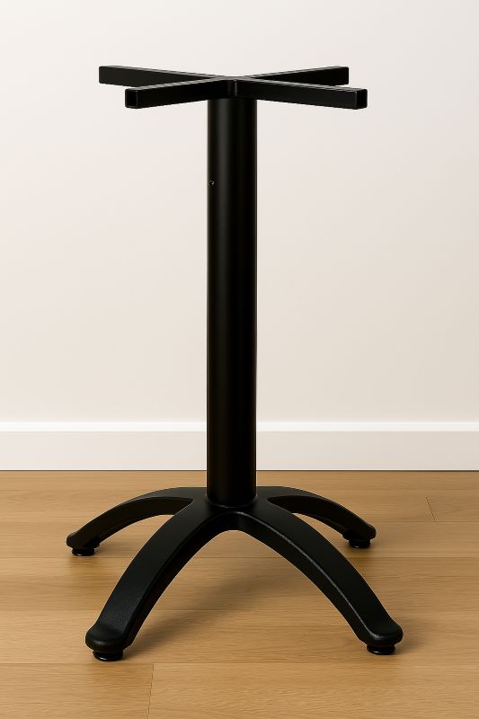 Bases pedestal metálicas para mesas | Silcrea.mx tubo de 3" fundida en color negro